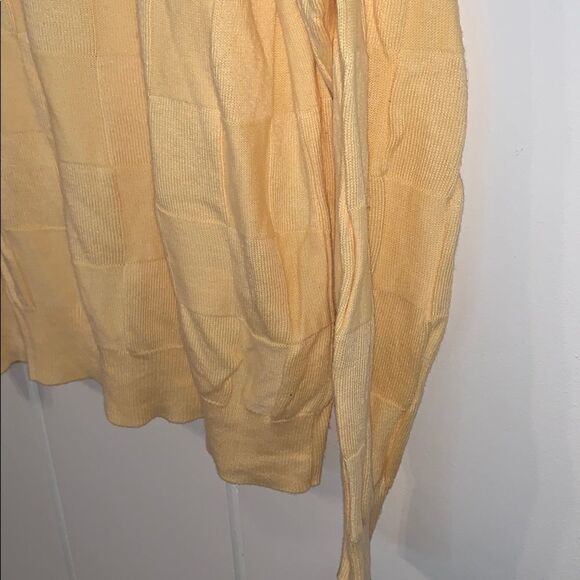 Vtg 80s Laurel Oak yellow cotton/rayon sweater - Picture 3 of 8